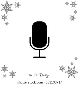 Web icon. Microphone, voice search