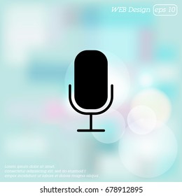 Web icon. Microphone, voice search