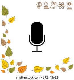 Web icon. Microphone, voice search