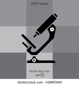 Web icon. Microscope