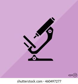 Web icon. Microscope