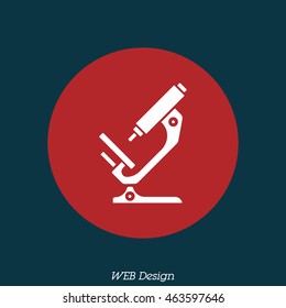 Web icon. Microscope