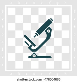 Web icon. Microscope