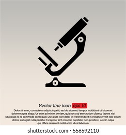 Web icon. Microscope