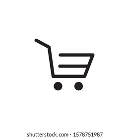 Web Icon Minimalist Trolley Shopping Symbol Stock Vector (Royalty Free ...