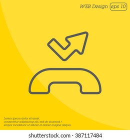 Web icon. Missed call