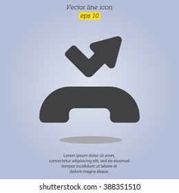 Web icon. Missed call