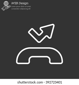 Web icon. Missed call