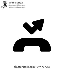 Web icon. Missed call