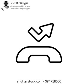 Web icon. Missed call