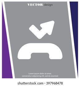 Web icon. Missed call