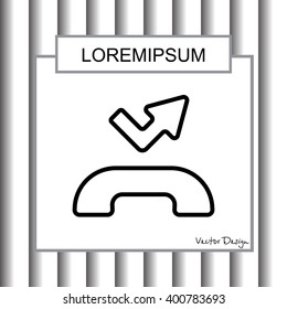 Web icon. Missed call