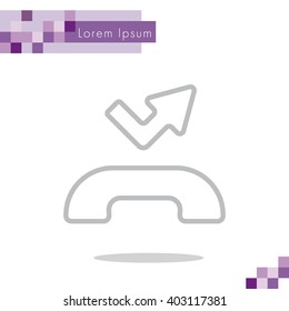 Web icon. Missed call