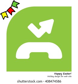 Web icon. Missed call