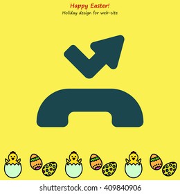 Web icon. Missed call