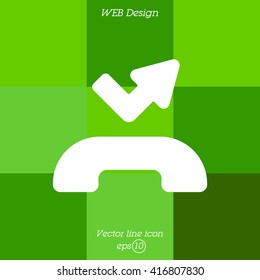 Web icon. Missed call