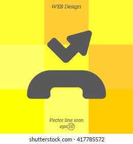 Web icon. Missed call