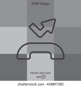 Web icon. Missed call