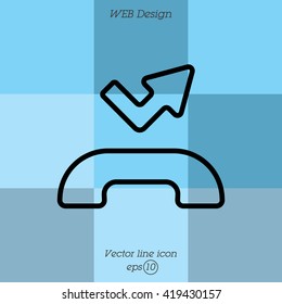 Web icon. Missed call