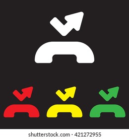 Web icon. Missed call