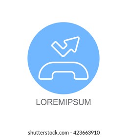 Web icon. Missed call