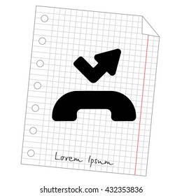 Web icon. Missed call