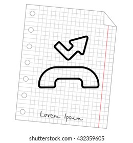 Web icon. Missed call