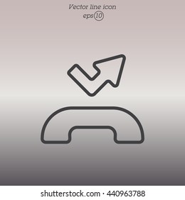 Web icon. Missed call