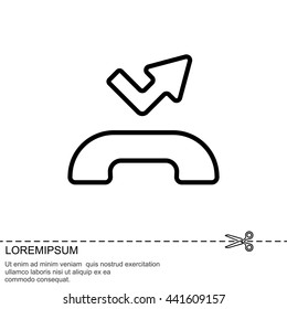 Web icon. Missed call