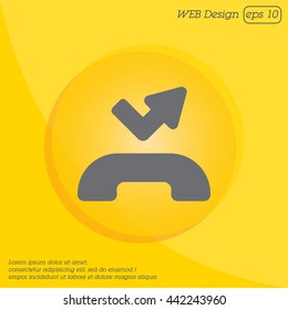 Web icon. Missed call