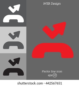 Web icon. Missed call