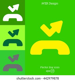 Web icon. Missed call