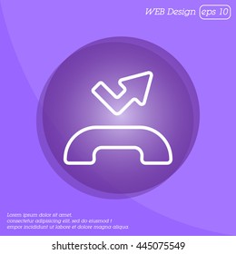 Web icon. Missed call