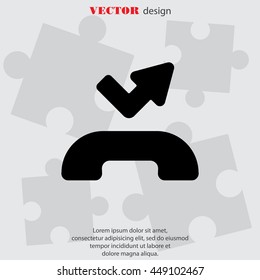 Web icon. Missed call
