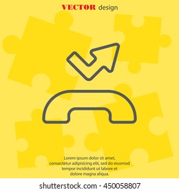Web icon. Missed call
