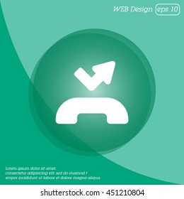 Web icon. Missed call