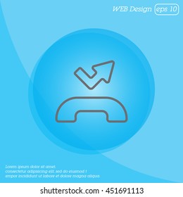 Web icon. Missed call