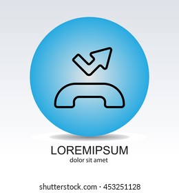 Web icon. Missed call