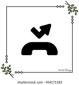 Web icon. Missed call