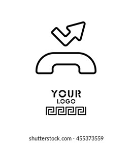 Web icon. Missed call
