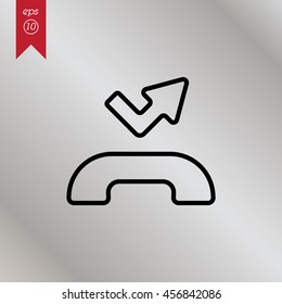 Web icon. Missed call