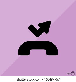 Web icon. Missed call