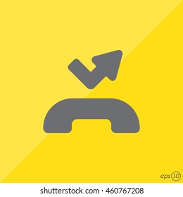 Web icon. Missed call