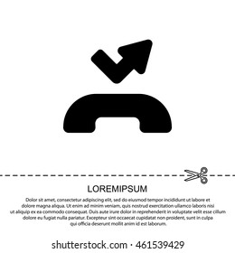 Web icon. Missed call