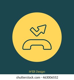 Web icon. Missed call