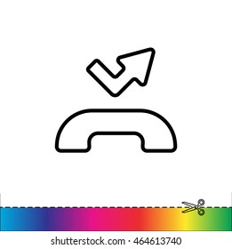 Web icon. Missed call