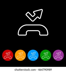 Web icon. Missed call
