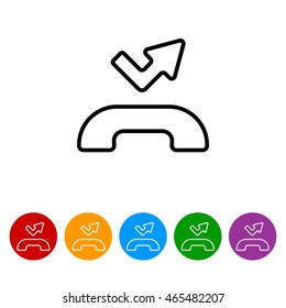Web icon. Missed call