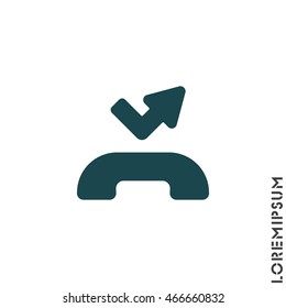 Web icon. Missed call