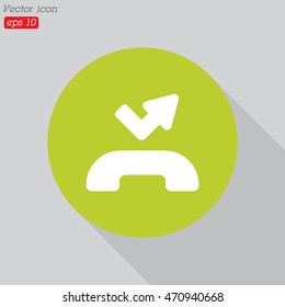 Web icon. Missed call